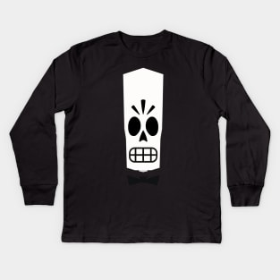 Manny Calavera - white tux Kids Long Sleeve T-Shirt